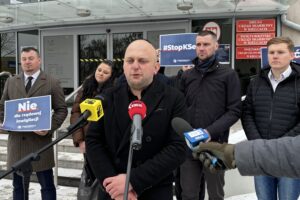 23.01.2026. Kielce. Konferencja przedstawicieli świętokrzyskich struktur Konfederacji Wolność i Niepodległość / Fot. Marcin Marszałek - Radio Kielce