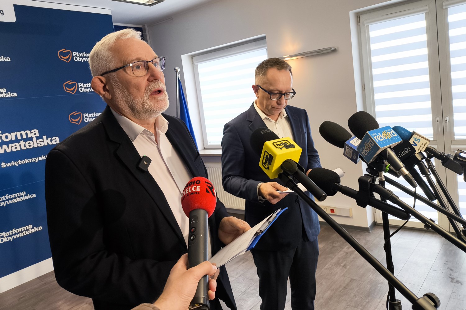 Kieleccy radni dążą do referendum w sprawie odwołania Agaty Wojdy? - Radio Kielce 14.01.2026. Kielce. Konferencja parlamentarzystów Kolalicji Obywatelskiej / Fot. Dariusz Kuc - Radio Kielce