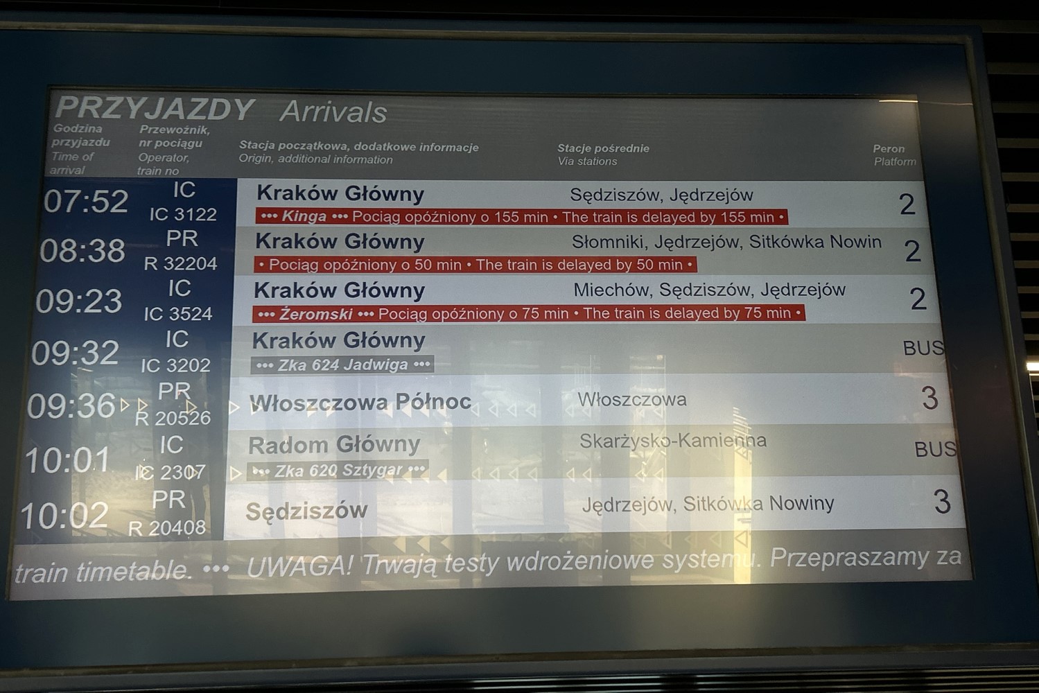 21.01.2026. Kielce. Dworzec Kielce Główne / Fot. Marcin Marszałek - Radio Kielce