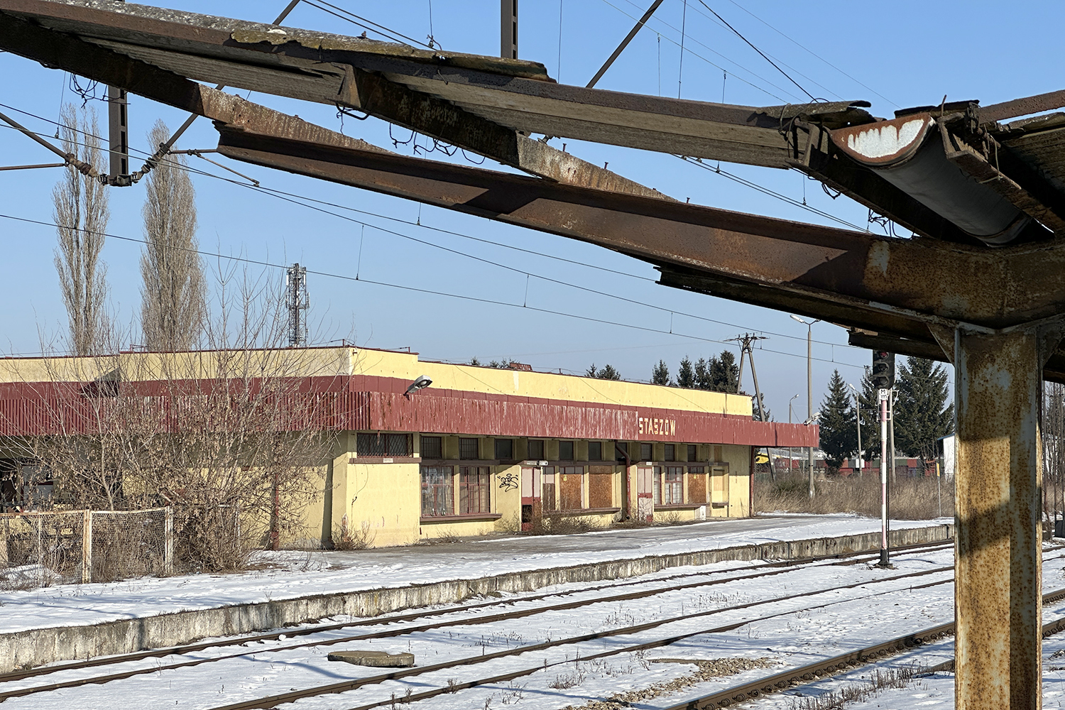 31.01.2026. Staszów. Dworzec kolejowy / Fot. Robert Felczak – Radio Kielce