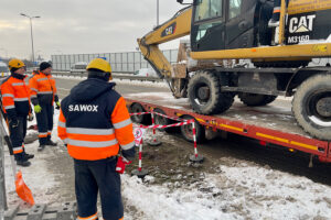 14.01.2026. Kielce. Naprawa usterki magistrali ciepłowniczej / Fot. Wiktor Taszłow - Radio Kielce