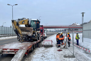 14.01.2026. Kielce. Naprawa usterki magistrali ciepłowniczej / Fot. Wiktor Taszłow - Radio Kielce