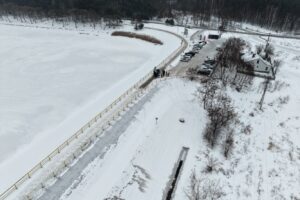 23.01.2026. Cedzyna. Zalew i tama w Cedzynie / Fot. Jarosław Kubalski – Radio Kielce