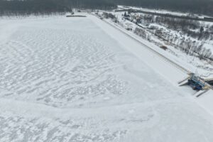 23.01.2026. Cedzyna. Zalew i tama w Cedzynie / Fot. Jarosław Kubalski – Radio Kielce