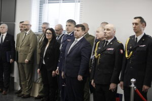 27.01.2026. Kielce. Komenda Wojewódzka Państwowej Straży Pożarnej w Kielcach. Uroczysta zbiórka w związku z przejściem na zaopatrzenie emerytalne st. bryg. Marcina Machowskiego, Zastępcy Świętokrzyskiego Komendanta Wojewódzkiego PSP / Fot. Jarosław Kubalski - Radio Kielce