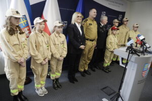 5.02.2026. Kielce. Briefing prasowy dotyczący inicjatywy „Strażacy Jutra” ukierunkowanej na wsparcie Młodzieżowych oraz Dziecięcych Drużyn Pożarniczych / Fot. Jarosław Kubalski - Radio Kielce