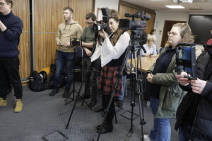 5.02.2026. Kielce. Briefing prasowy dotyczący inicjatywy „Strażacy Jutra” ukierunkowanej na wsparcie Młodzieżowych oraz Dziecięcych Drużyn Pożarniczych / Fot. Jarosław Kubalski - Radio Kielce