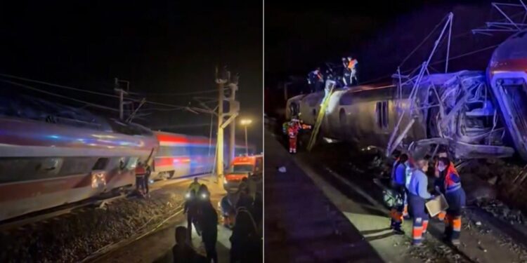 Zderzenie pociągów w Hiszpanii