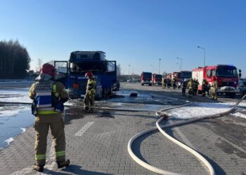 Pożar cysterny z gazem