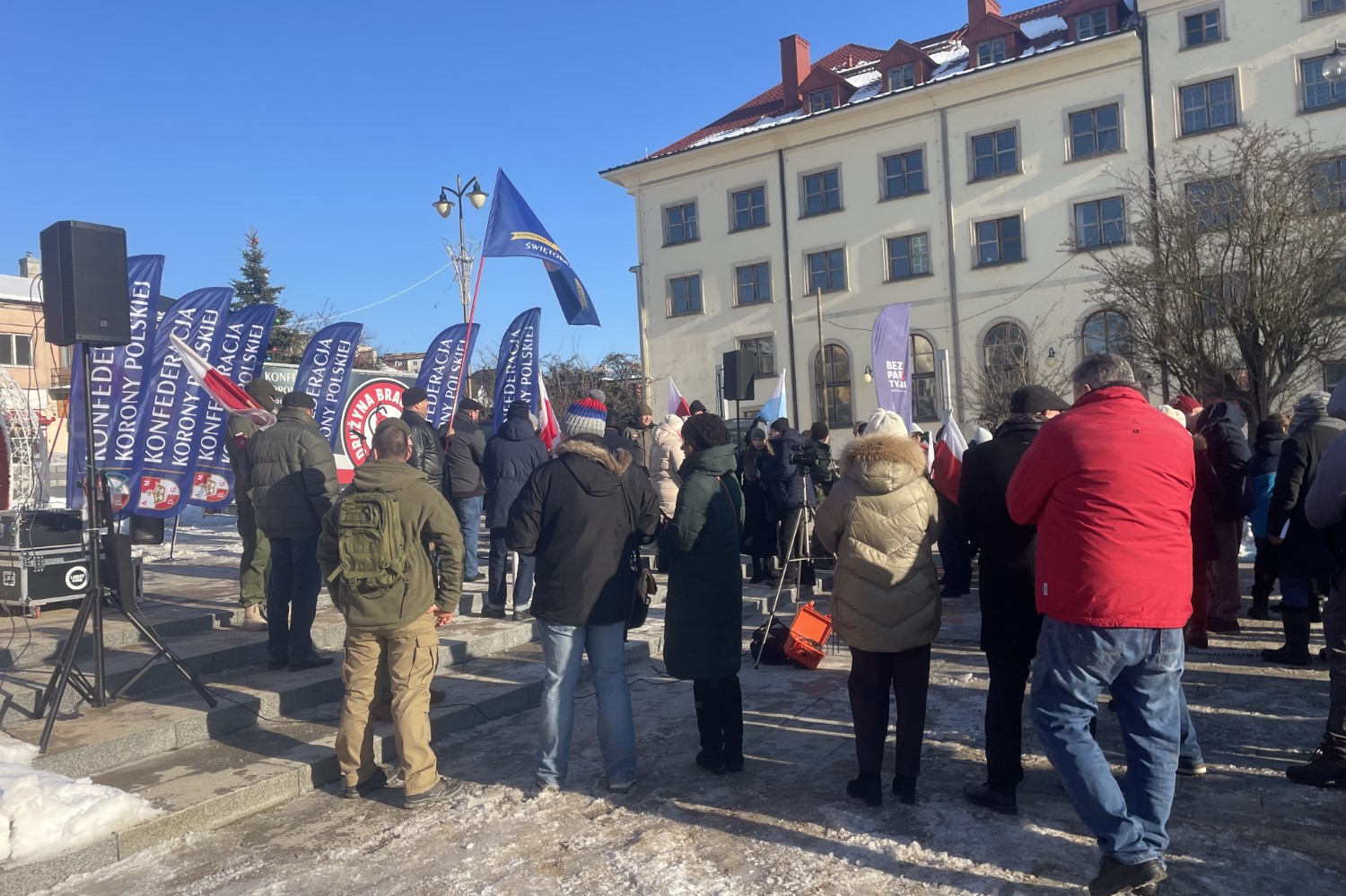 17.01.2026. Ostrowiec Świętokrzyski. Marsz „Polska za pokojem” organizowany przez Konfederację Korony Polskiej / Fot. Anna Głąb – Radio Kielce