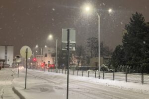 12.01.2026. Kielce. Śnieg na ulicach / Fot. Piotr Kwaśniewski - Radio Kielce