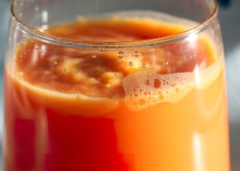 Pomarańczowy koktajl z kurkumą