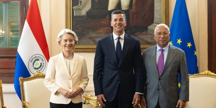 17.01.2026. Paragwaj. Podpisanie umowy pomiędzy Unią Europejską, a Mercosur / Źródło: PAP/EPA