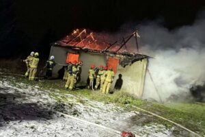 Wyszmontów. Pożar / Fot. OSP Sobótka