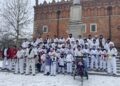 01.01.2026. Sandomierz. Plenerowy trening Sandomierskiego Klubu Karate / Fot. Grażyna Szlęzak-Wójcik - Radio Kielce