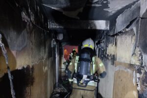 08.02.2026. Końskie. Pożar / źródło: OSP Ruda Maleniecka