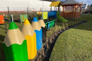 Staszów. Plac zabaw przy Przedszkolu nr 3 / Fot. Grażyna Szlęzak-Wójcik - Radio Kielce