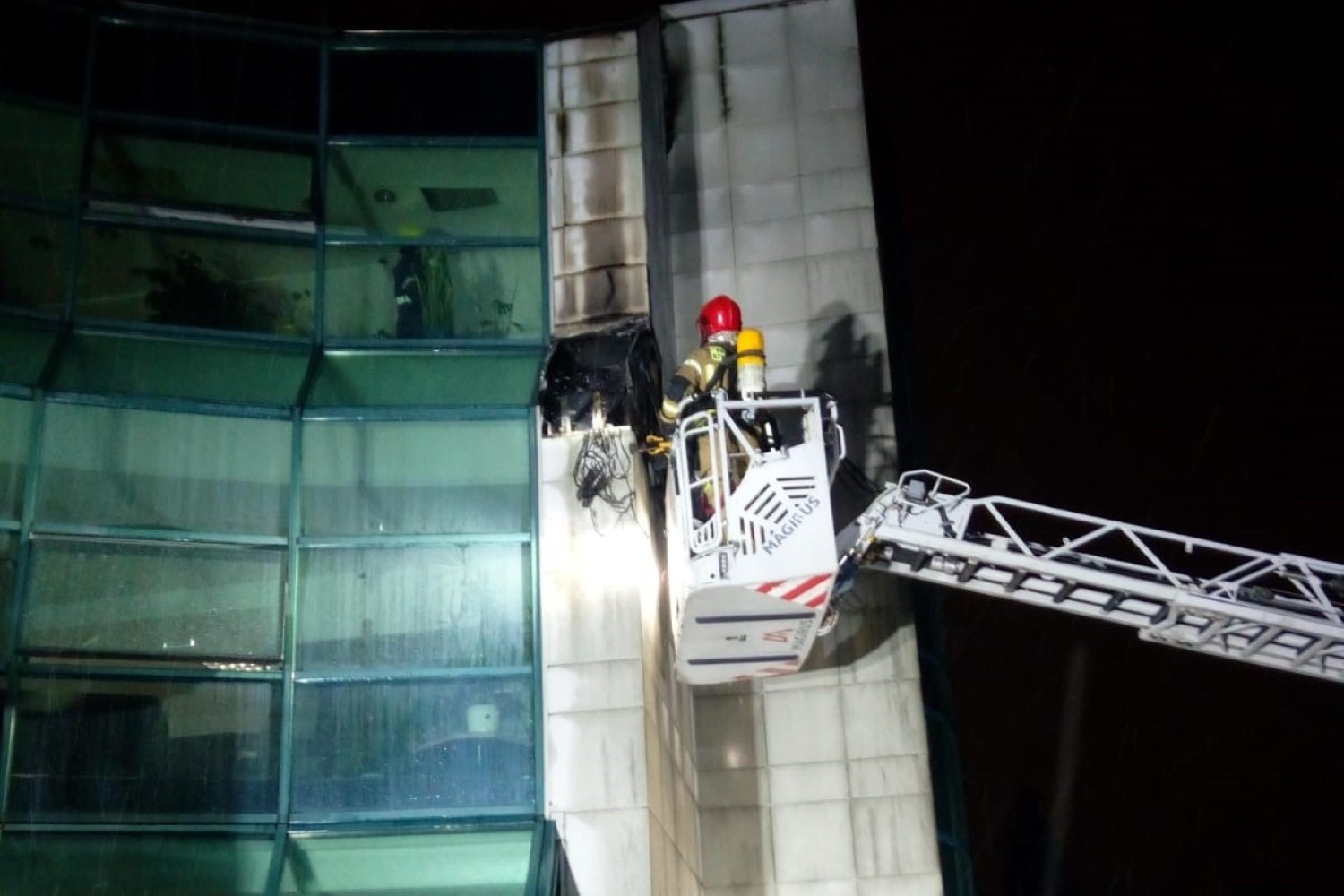 Pożar banku w Kielcach