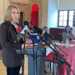 Plany Muzeum Zamkowego w Sandomierzu - Radio Kielce 17.02.2026. Sandomierz. Muzeum Zamkowe w Sandomierzu. Konferencja / Fot. Grażyna Szlęzak-Wójcik - Radio Kielce