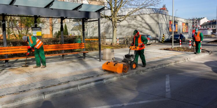 05.03.2026. Kielce. Sprzątanie ulic / Fot. Urząd Miasta Kielce