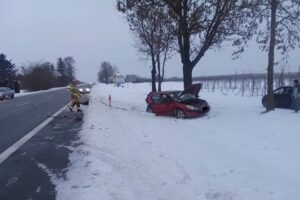 17.02.2026. Różki. Wypadek / źródło: PSP Sandomierz