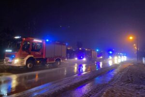 08.02.2026. Końskie. Pożar / źródło: OSP Ruda Maleniecka