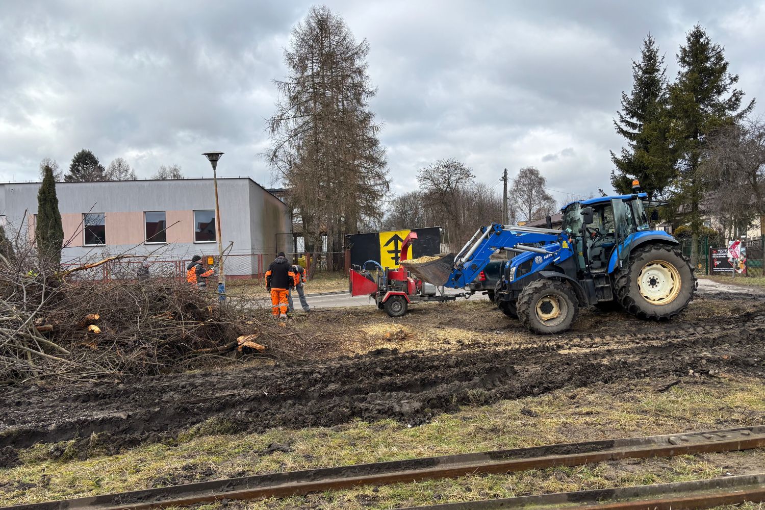 Coraz bliżej powrotu Ciuchci Ponidzie - Radio Kielce 24.02.2026. Jędrzejów. Budowa nowych torowisk oraz modernizacja istniejących stacji „Ciuchci Ponidzie” / Fot. Marcin Marszałek - Radio Kielce