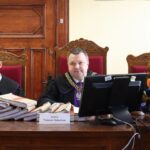 03.03.2026. Katowice. Sędziowie, od lewej: Krzysztof Kwiatkowski, Tomasz Salachna, Jagna Rumińska w Sądzie Okręgowym w Katowicach / Fot. PAP/Art Service