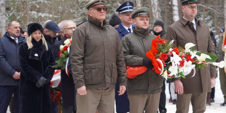 15.02.2026. Skarżysko-Kamienna. 86. rocznica hitlerowskiego mordu w lesie na skarżyskim Borze / Fot. Arkadiusz Bogucki - Facebook