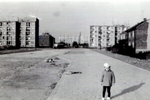 Kielce. Ulica Piekoszowska. 1967 rok. Skrzyżowanie ulic Jagiellońskiej i Piekoszowskiej / źródło: fotopolska.eu