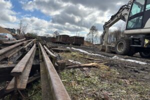 Coraz bliżej powrotu Ciuchci Ponidzie - Radio Kielce 24.02.2026. Jędrzejów. Budowa nowych torowisk oraz modernizacja istniejących stacji „Ciuchci Ponidzie” / Fot. Marcin Marszałek - Radio Kielce