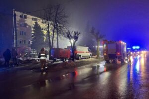 08.02.2026. Końskie. Pożar / źródło: OSP Ruda Maleniecka