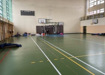 09.02.2026. Końskie. Szkoła Podstawowa nr 1. Pogorzelcy / Fot. Magdalena Galas-Klusek - Radio Kielce