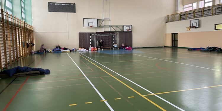 09.02.2026. Końskie. Szkoła Podstawowa nr 1. Pogorzelcy / Fot. Magdalena Galas-Klusek - Radio Kielce