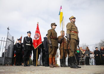 08.03.2026 Bieliny. Obchody 82. rocznicy zamordowania 20 mieszkańców przez hitlerowców / Fot. Wiktor Taszłow – Radio Kielce