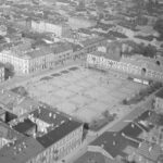 Kielce. Ulica Mickiewicza. 1967 rok. Plac Wolności oraz ulice Głowackiego i Mickiewicza / źródło: fotopolska.eu
