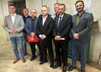 13.02.2026. Kielce. Konferencja prasowa Konfederacji / Fot. Izabela Mortas-Rubak - Radio Kielce