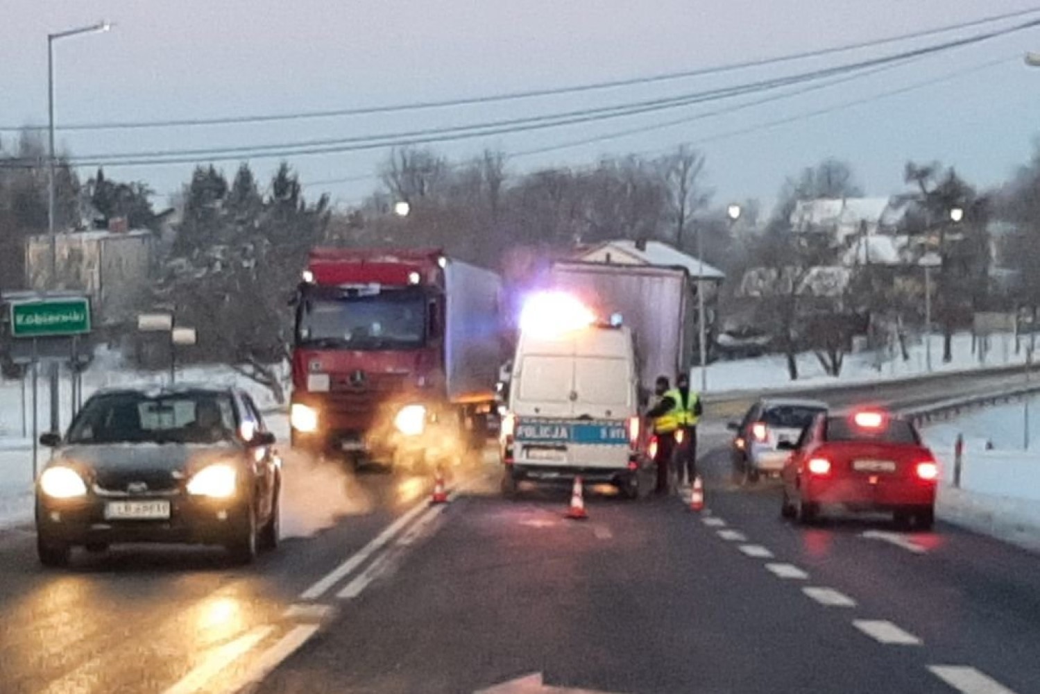 22 tony ładunku, a za kółkiem kierowca pod wpływem alkoholu
