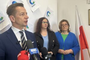 20.02.2026. Kielce. Konferencja działaczy klubu parlamentarnego Centrum / Fot. Izabela Mortas-Rubak - Radio Kielce