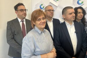 20.02.2026. Kielce. Konferencja działaczy klubu parlamentarnego Centrum / Fot. Izabela Mortas-Rubak - Radio Kielce