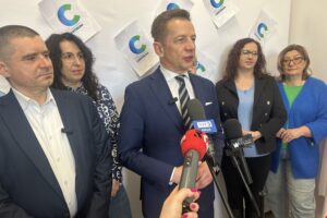 20.02.2026. Kielce. Konferencja działaczy klubu parlamentarnego Centrum / Fot. Izabela Mortas-Rubak - Radio Kielce