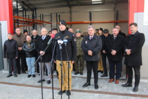 20.02.2026. Busko-Zdrój. Otwarcie nowego magazynu obrony cywilnej. / Fot. Marta Gajda-Kruk - Radio Kielce