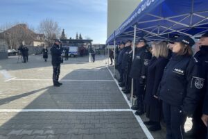 27.02.2026. Opatów. Otwarcie Komendy Powiatowej Policji w Opatowie / Fot. Grażyna Szlęzak-Wójcik - Radio Kielce