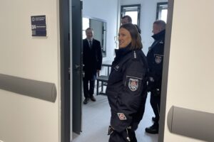 27.02.2026. Opatów. Otwarcie Komendy Powiatowej Policji w Opatowie / Fot. Grażyna Szlęzak-Wójcik - Radio Kielce