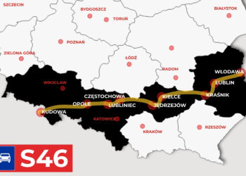 Koncepcja rozbudowy drogi krajowej nr 46 do parametrów trasy ekspresowej S46 / grafika: Radio Kielce / źródło: canva.com