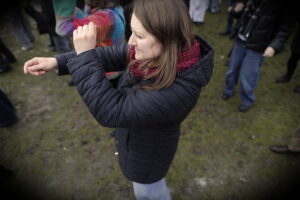 Kielce. Happening "Taniec przeciwko przemocy" - Radio Kielce