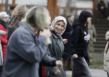 13.02.2026 Kielce. Happening "Taniec przeciwko przemocy" / Fot. Jarosław Kubalski - Radio Kielce