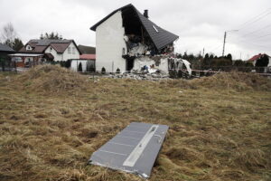 23.02.2026. Brzezinki w gminie Masłów. Dom jednorodzinny po wybuchu butli z gazem / Fot. Jarosław Kubalski - Radio Kielce