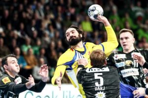 26.02.2026. Berlin. Mecz Industria Kielce - Fuchse Berlin / Fot. PAP/EPA/FILIP SINGER