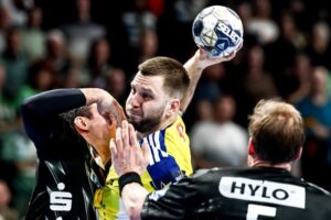 26.02.2026. Berlin. Mecz Industria Kielce - Fuchse Berlin / Fot. PAP/EPA/FILIP SINGER